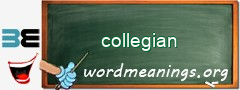 WordMeaning blackboard for collegian